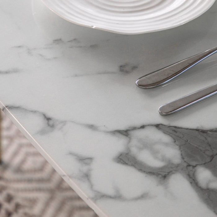 Evans Dining Table White Effect