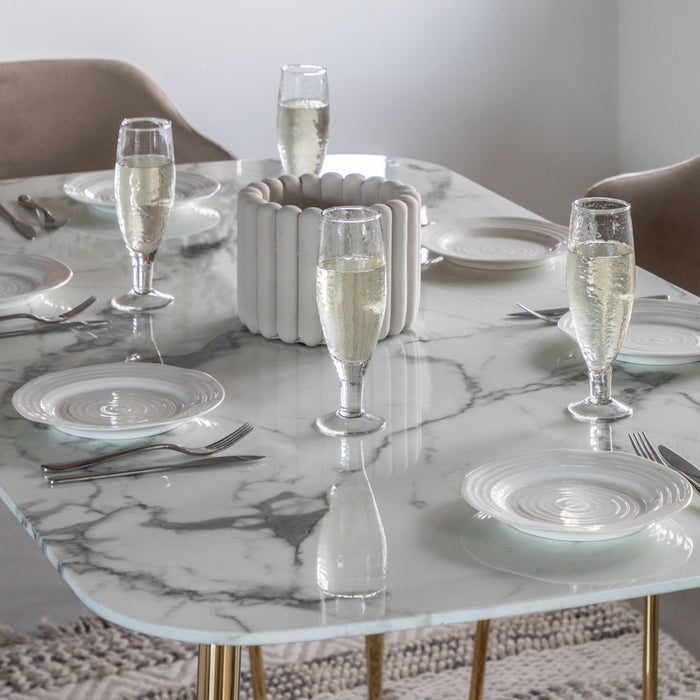Evans Dining Table White Effect