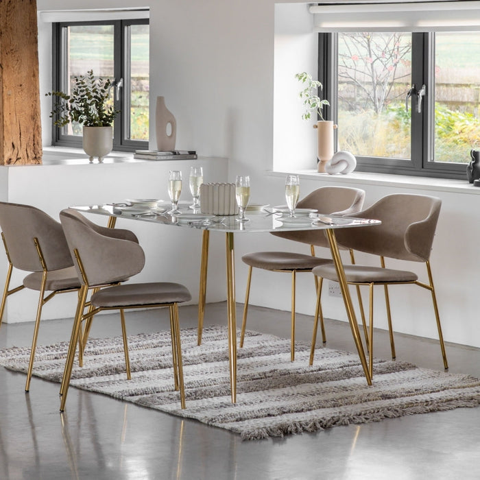 Evans Dining Table White Effect