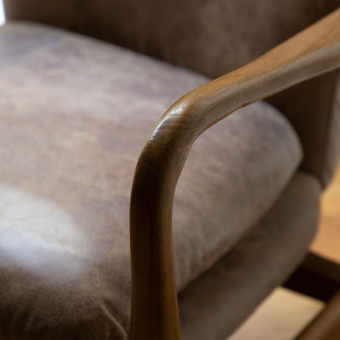 Jensen Brown Leather Armchair