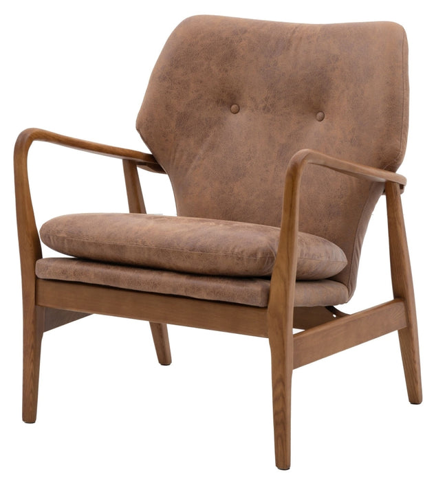 Jensen Brown Leather Armchair