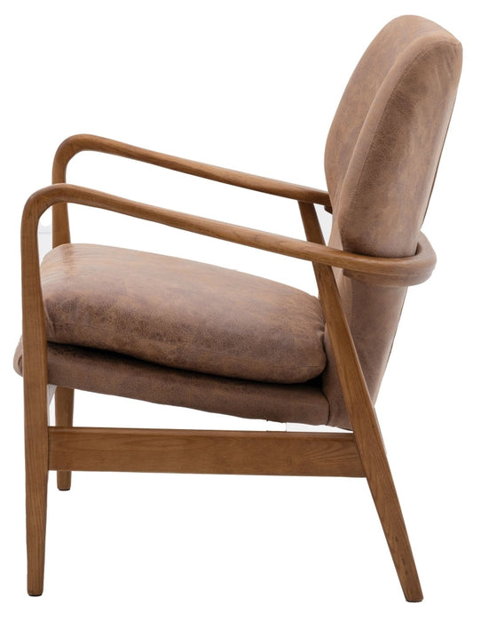 Jensen Brown Leather Armchair
