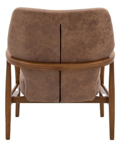 Jensen Brown Leather Armchair