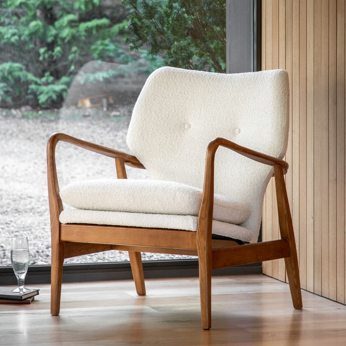 Jensen Cream Fabric Armchair