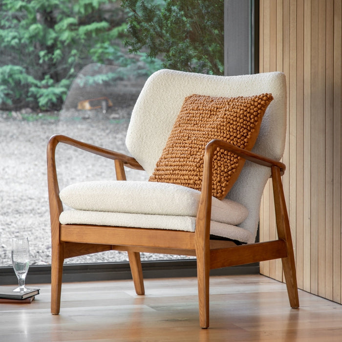 Jensen Cream Fabric Armchair