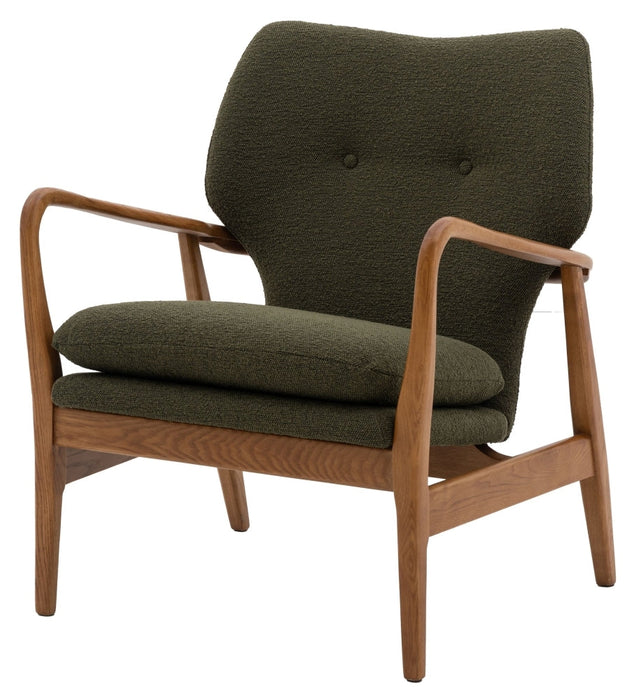 Jensen Green Fabric Armchair