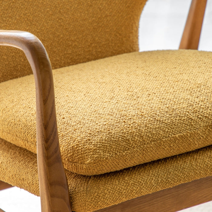 Jensen Ochre Fabric Armchair