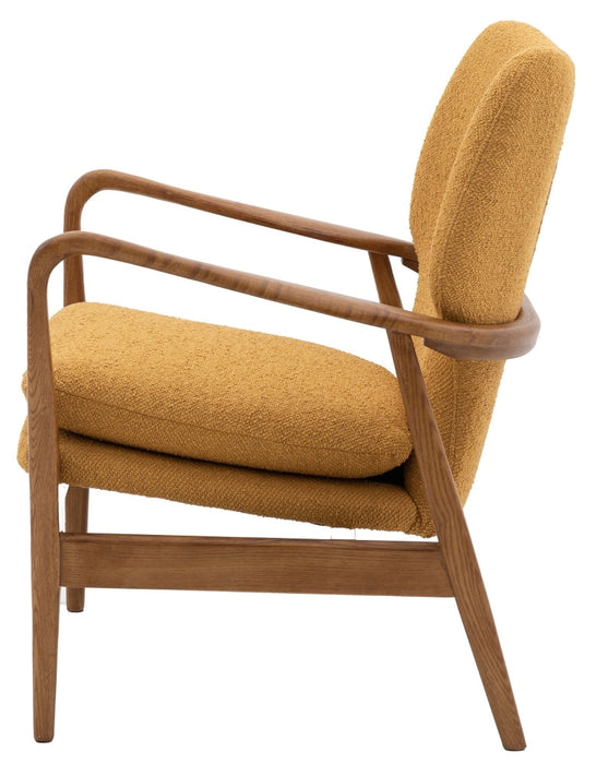 Jensen Ochre Fabric Armchair