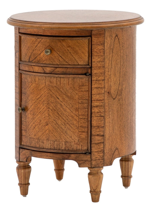 Highgrove Mindy Wood Drum Side Table