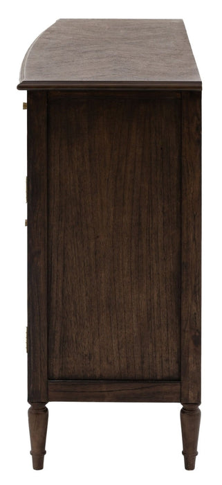 Madison Dark Coffee Wooden Sideboard - 3 Door 3 Drawer