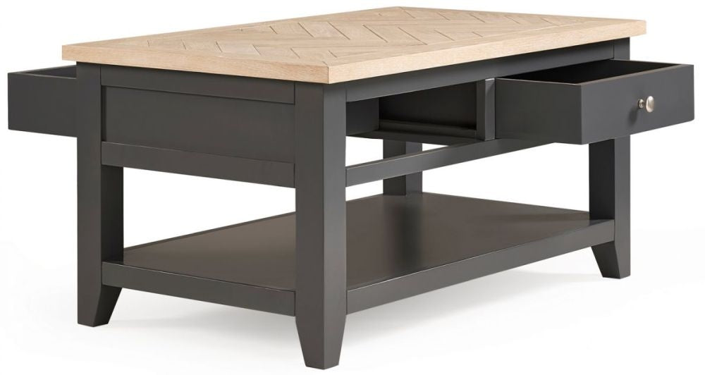 Bordeaux Dark Grey Lacquer Coffee Table