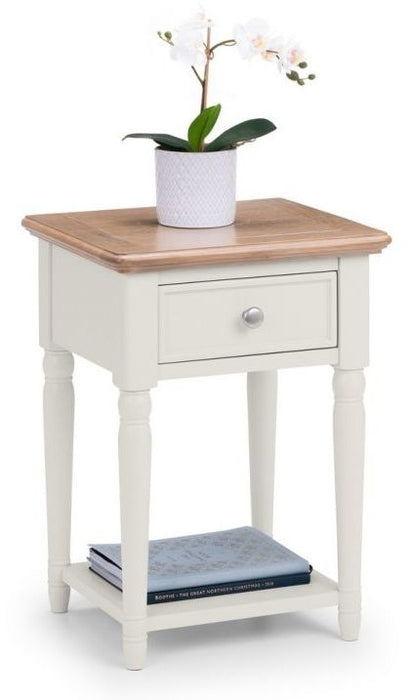 Provence Grey Lacquer 1 Drawer Lamp Table