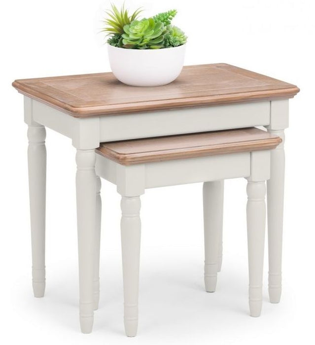 Provence Grey Lacquer Nest of 2 Tables