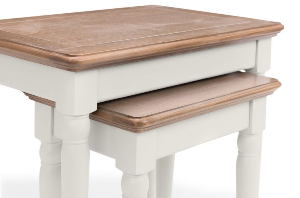 Provence Grey Lacquer Nest of 2 Tables