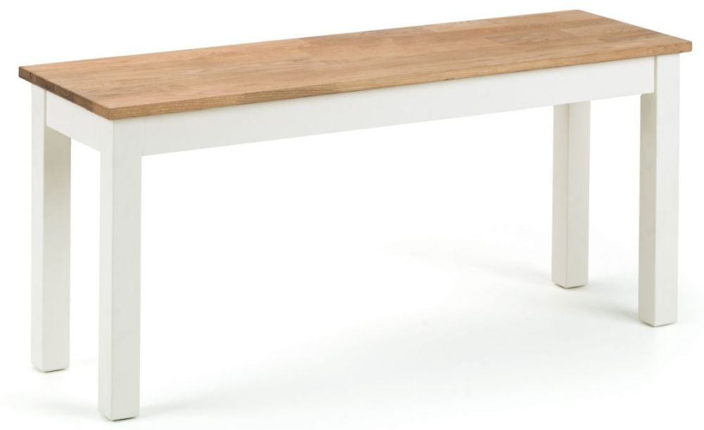 Coxmoor Ivory Lacquer Dining Oak Bench