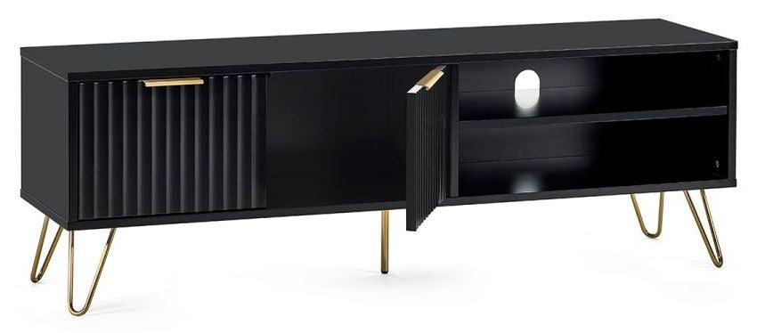 Murano Matte Black TV Unit to 64inch