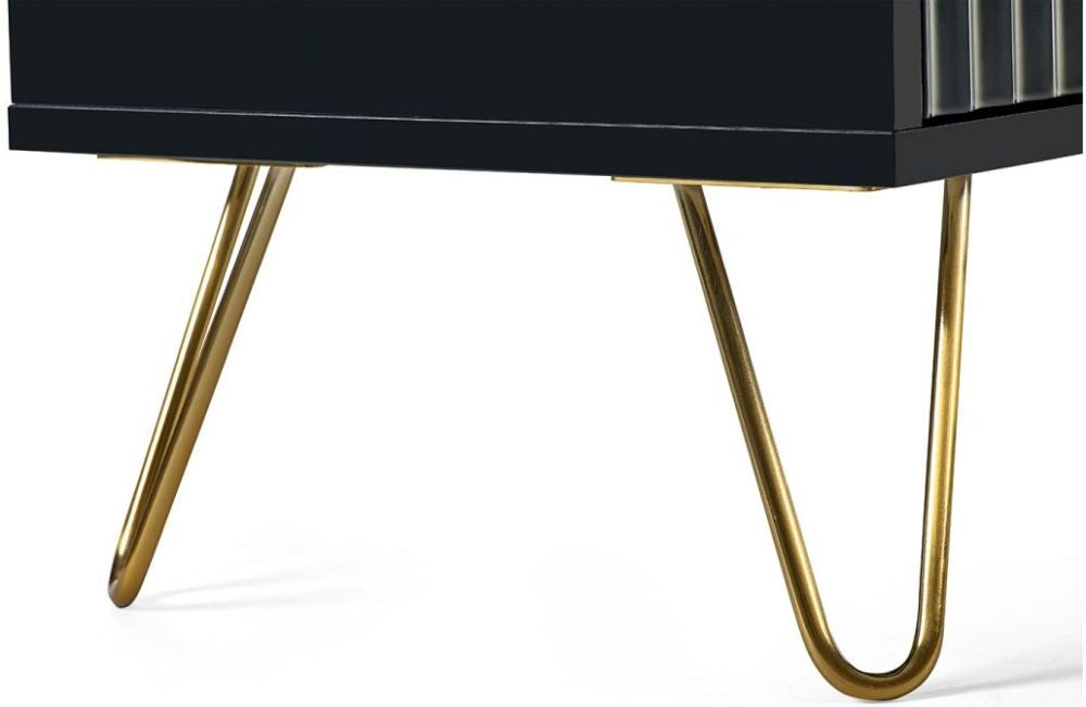 Murano Matte Black TV Unit to 64inch