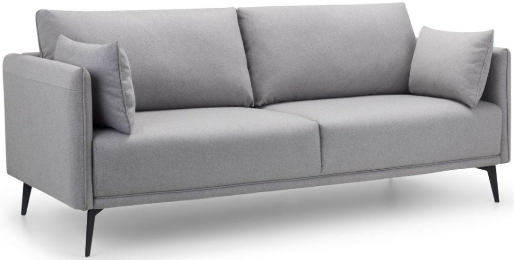 Rohe Platinum Wool Effect Fabric 3 Seater Sofa