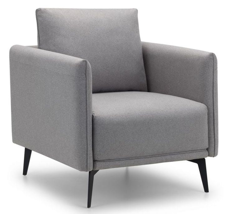 Rohe Platinum Wool Effect Fabric Armchair