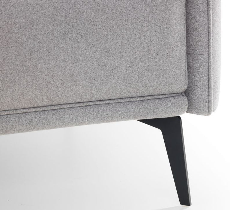 Rohe Platinum Wool Effect Fabric Armchair