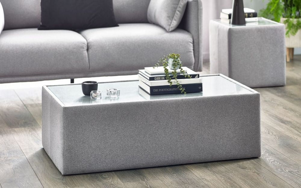 Rohe Platinum Wool Effect Coffee Table