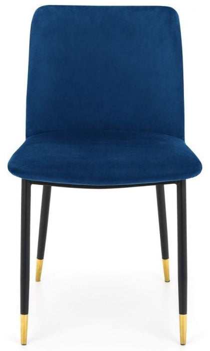 Findlay Square 4-6 Dining Table Set with 4 Delaunay Blue Chairs