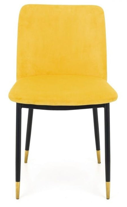 Findlay Square 4 Seater Dining Set with 4 Delaunay Mustard Chairs