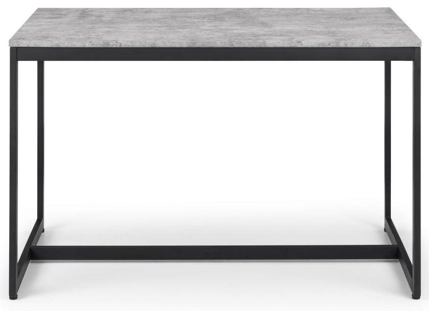Staten Concrete Effect 4 Seater Dining Set with Monroe 2 Chair with 1 Bench