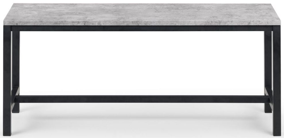 Staten Concrete Effect 4 Seater Dining Set with Monroe 2 Chair with 1 Bench