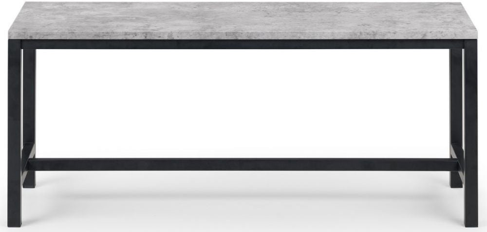 Staten Concrete Effect 4 Seater Dining Set with Soho 2 Chair with 1 Bench