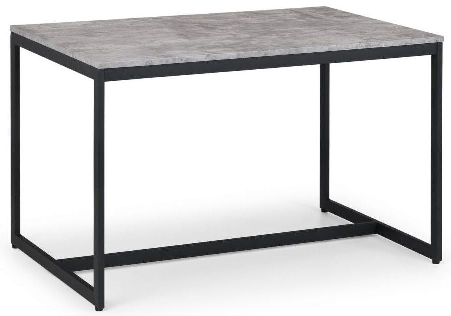 Staten Concrete Effect 4 Seater Dining Set with Soho 2 Chair with 1 Bench