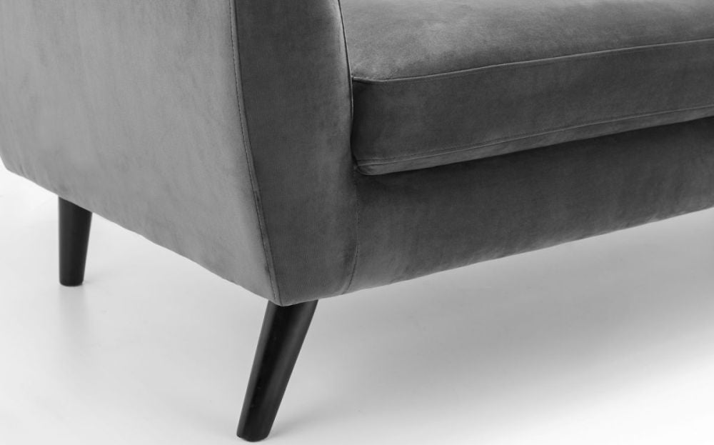 Monza Grey Fabric 3 Seater Sofa