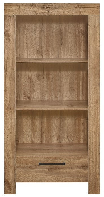 Compton Oak Effect 1 Drawer Bookcase