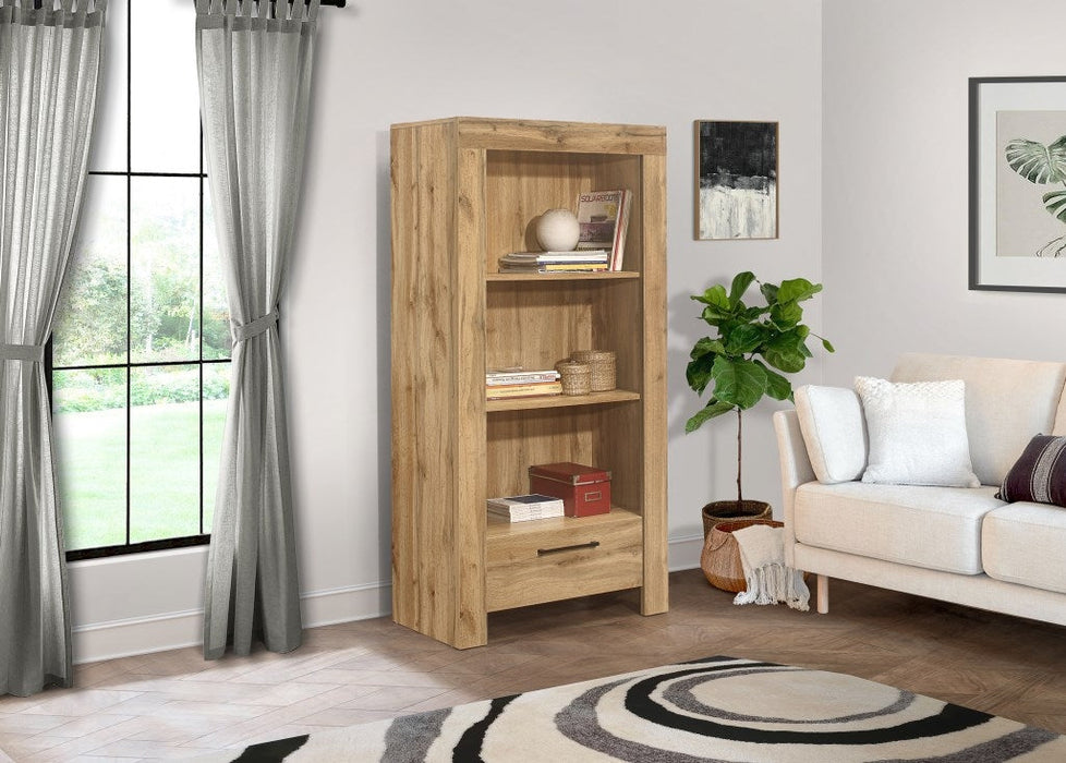 Compton Oak Effect 1 Drawer Bookcase