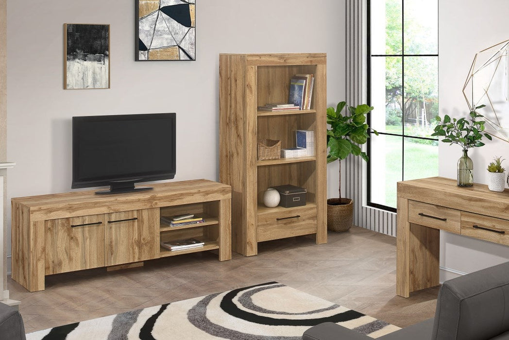 Compton Oak Effect 1 Drawer Bookcase