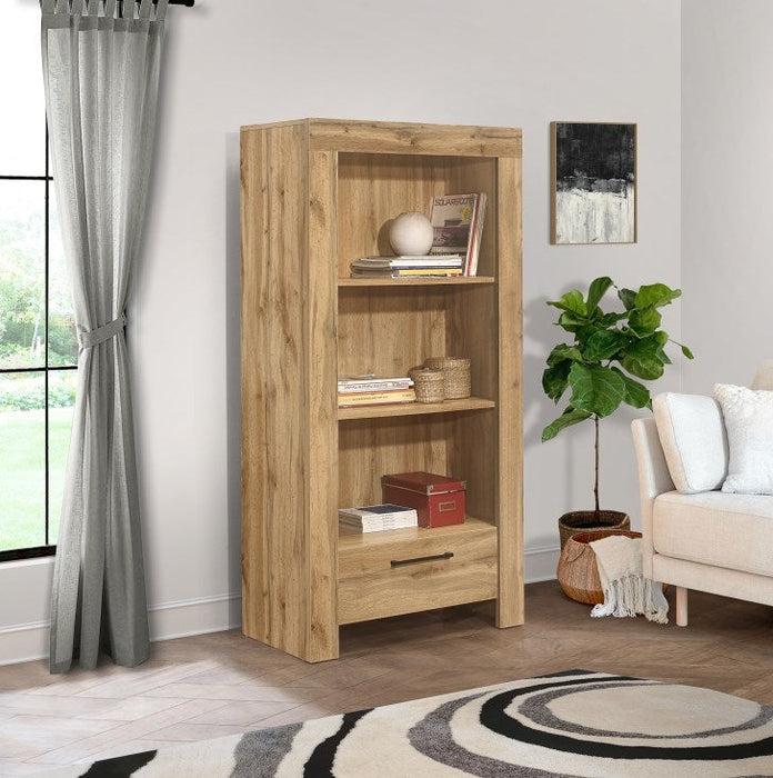 Compton Oak Effect 1 Drawer Bookcase