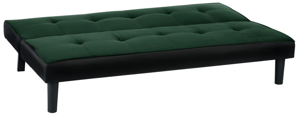 Aurora Green Velvet Click Clack Sofa Bed