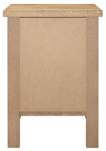 Hampstead Rustic Oak Effect Bedside Cabinet - 3 Drawers