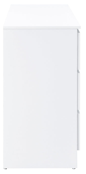 Oslo White 6 Drawer Wide Chest