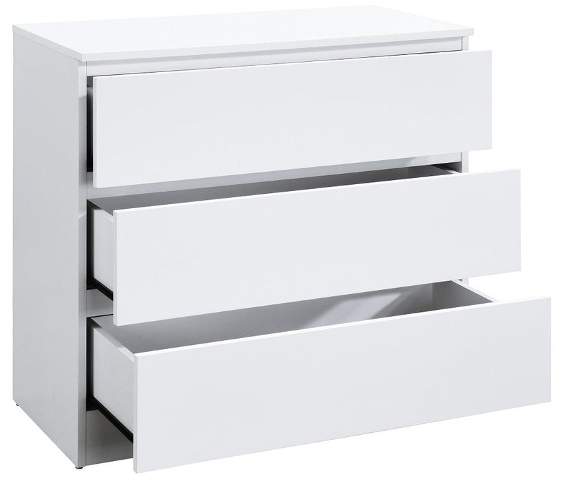 Oslo White 3 Drawer Small Chest