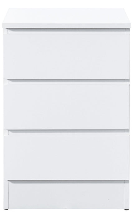 Oslo White 3 Drawer Bedside Cabinet