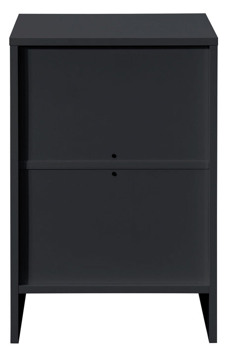 Oslo Black 3 Drawer Bedside Cabinet