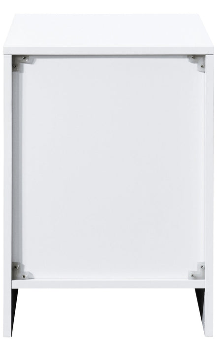 Oslo White 2 Drawer Bedside Cabinet