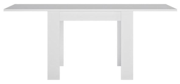 Lyon Small Extending Dining Table 90cm-180cm in White and High Gloss