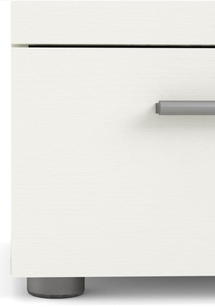 Pepe Bedside 2 Drawer in White Woodgrain