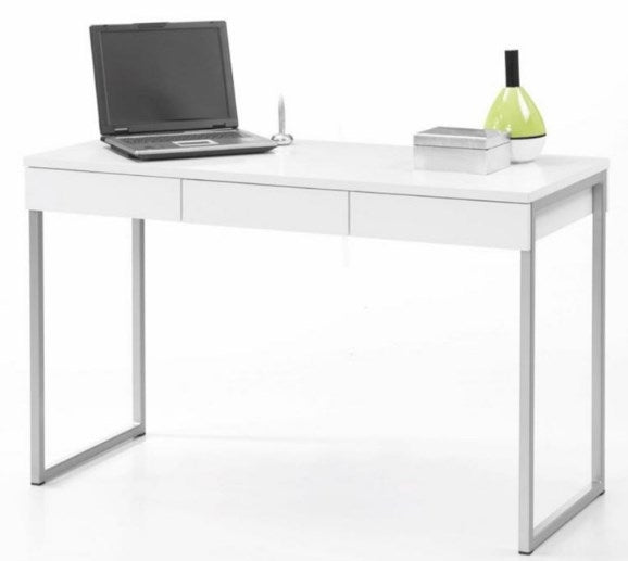 Function Plus Desk 3 Drawer in White