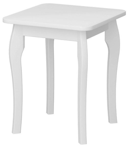 Baroque White Stool