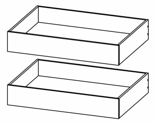 Naia Set of 2 Underbed Drawer in Jackson Hickory Oak