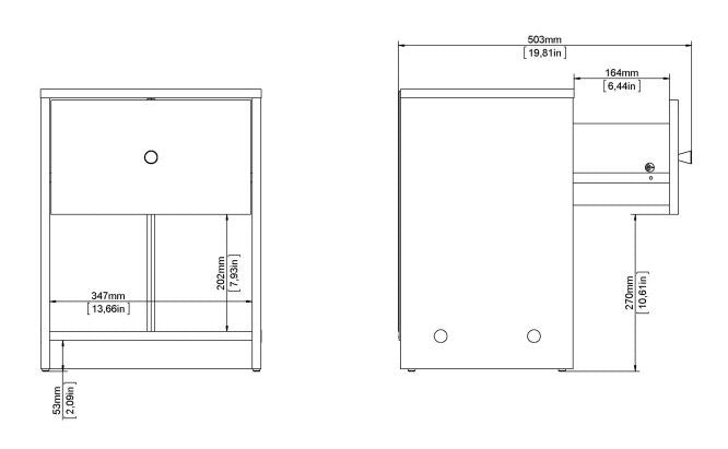 May Bedside 1 Drawer in Black