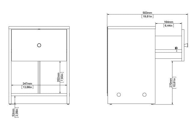 May Bedside 1 Drawer in Coffee